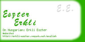 eszter erkli business card